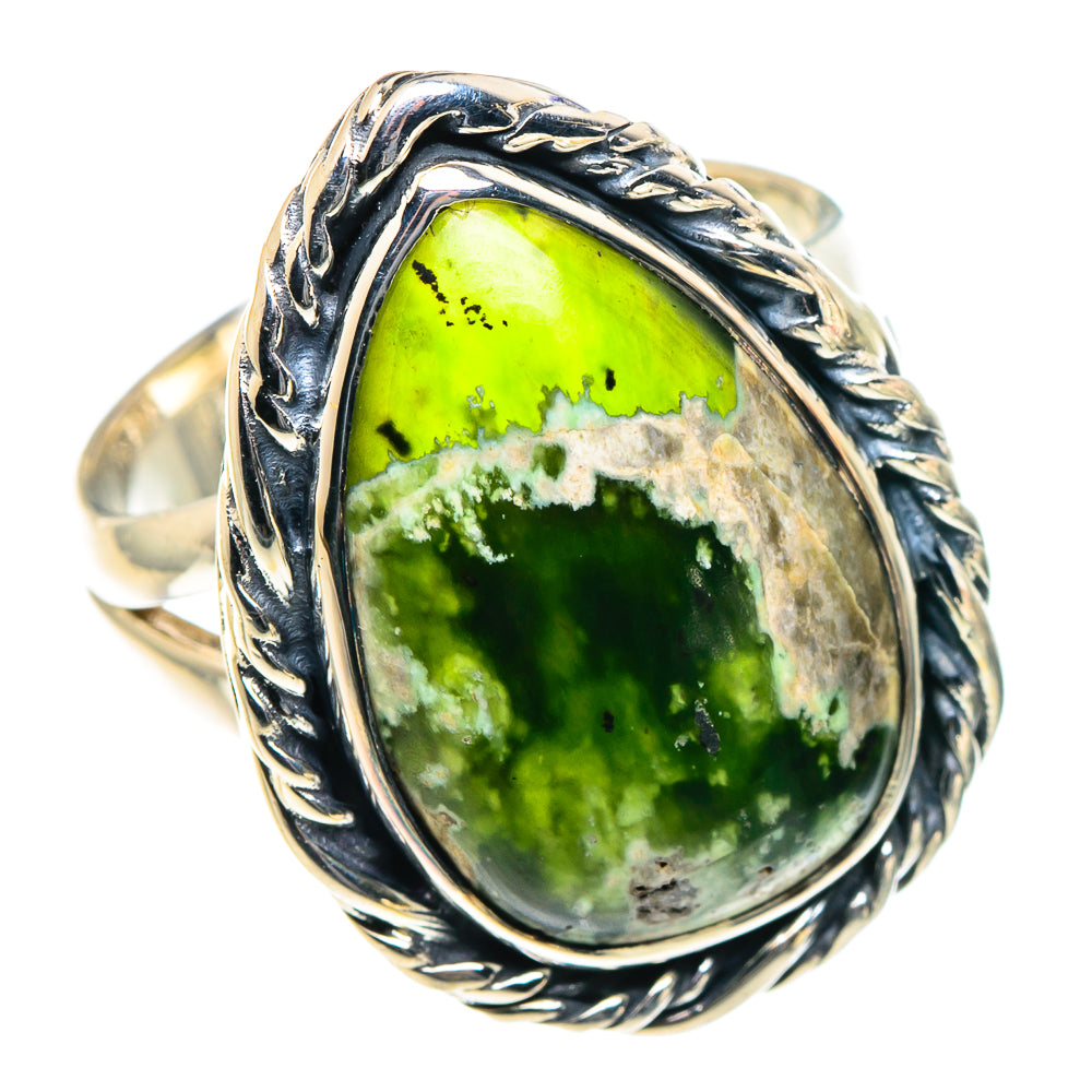 Australian Green Opal Rings handcrafted by Anasilvercos - RING93766