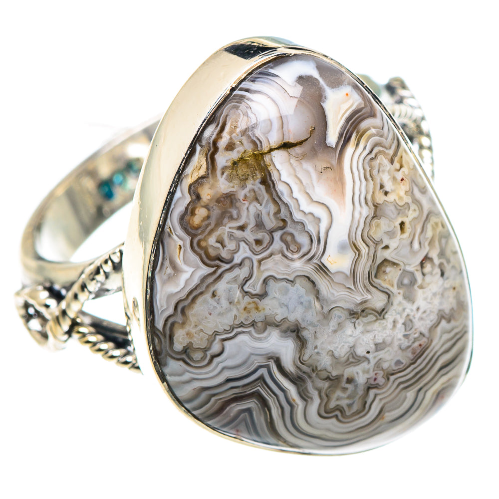 Laguna Lace Agate Rings handcrafted by Anasilvercos - RING93775
