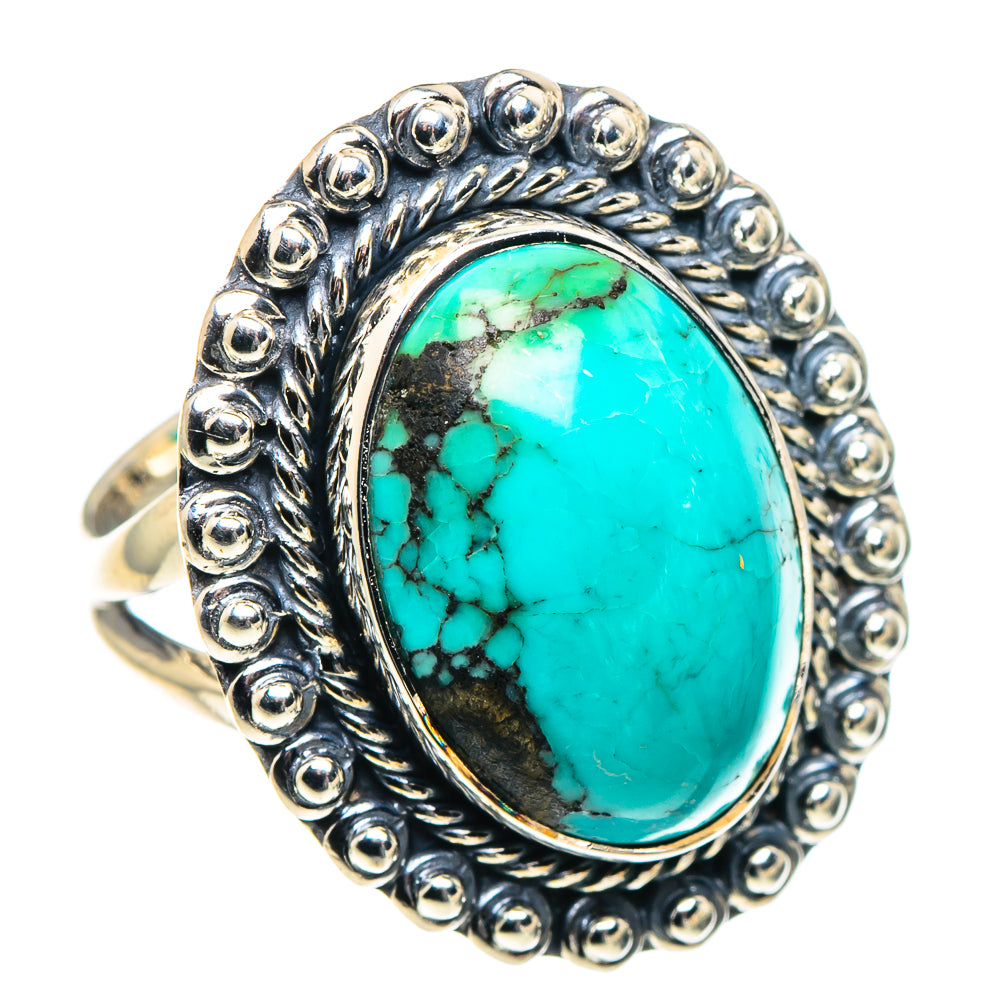 Tibetan Turquoise Rings handcrafted by Anasilvercos - RING93780