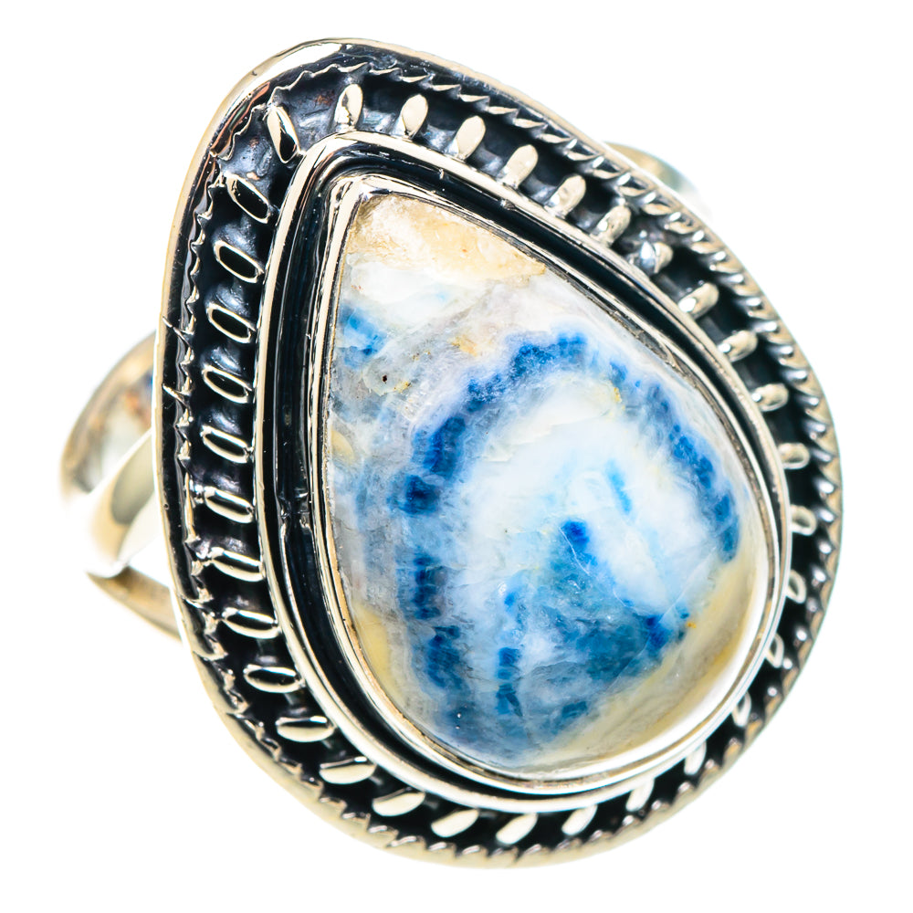 Blue Scheelite Rings handcrafted by Anasilvercos - RING93781
