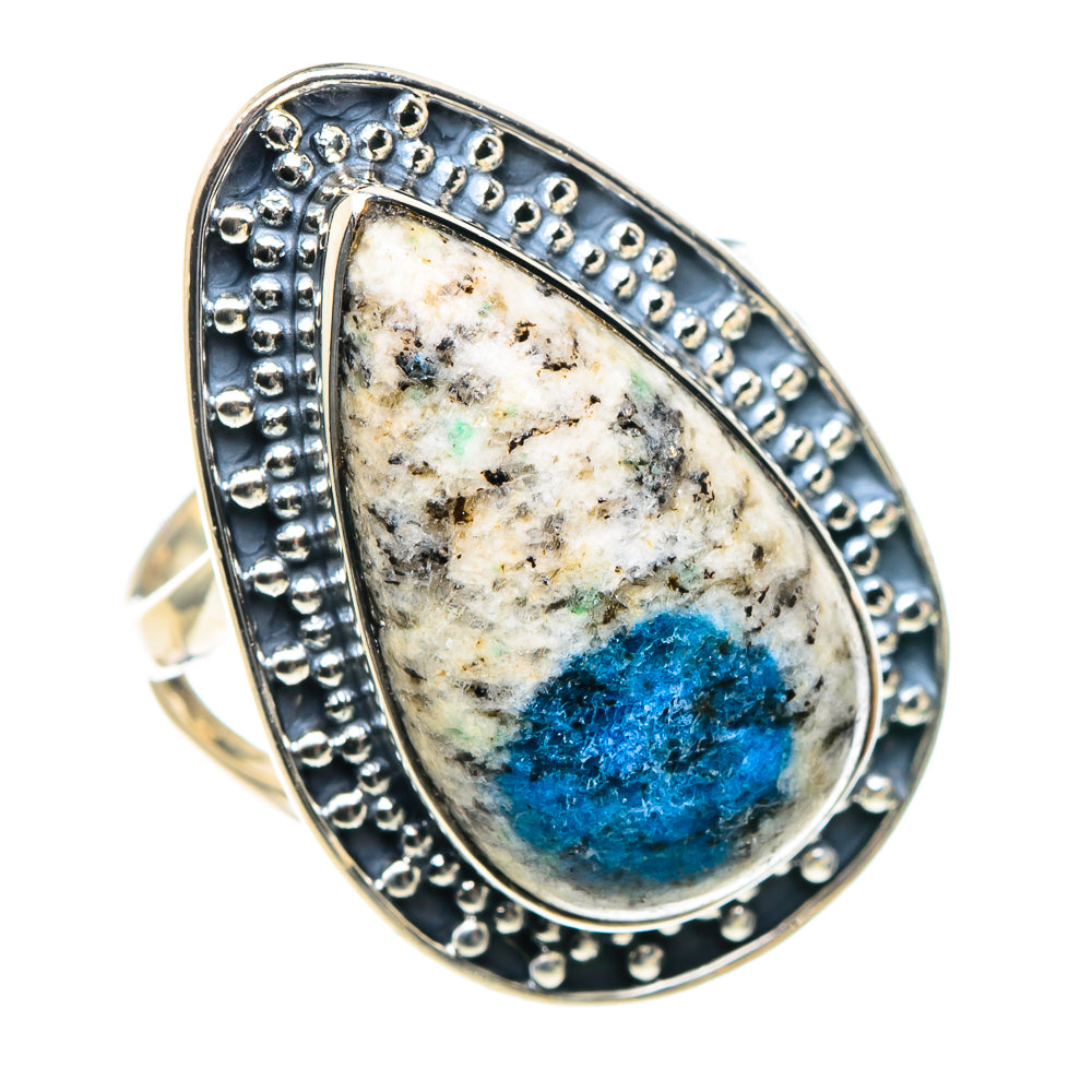 K2 Blue Azurite Rings handcrafted by Anasilvercos - RING93785 - Photo 2