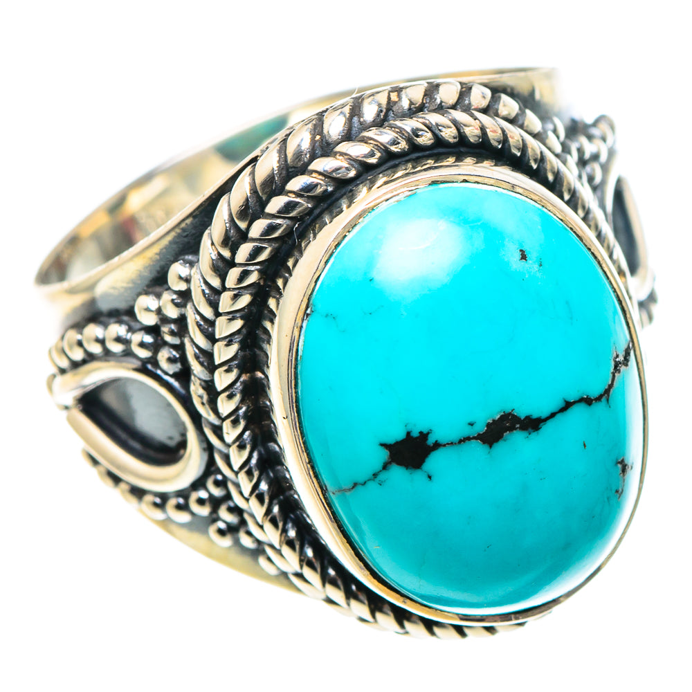 Tibetan Turquoise Rings handcrafted by Anasilvercos - RING93789