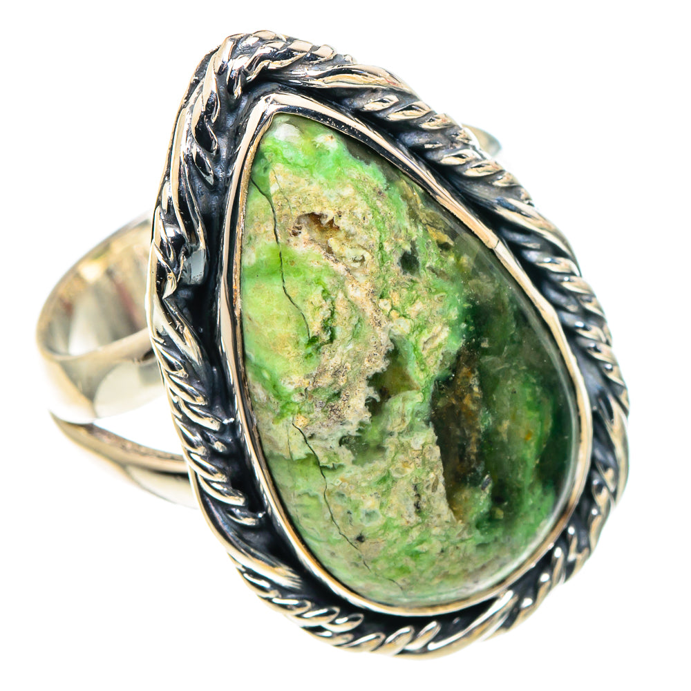Australian Green Opal Rings handcrafted by Anasilvercos - RING93792