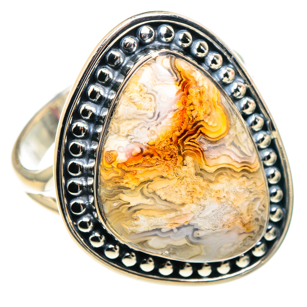 Laguna Lace Agate Rings handcrafted by Anasilvercos - RING93794 - Photo 2