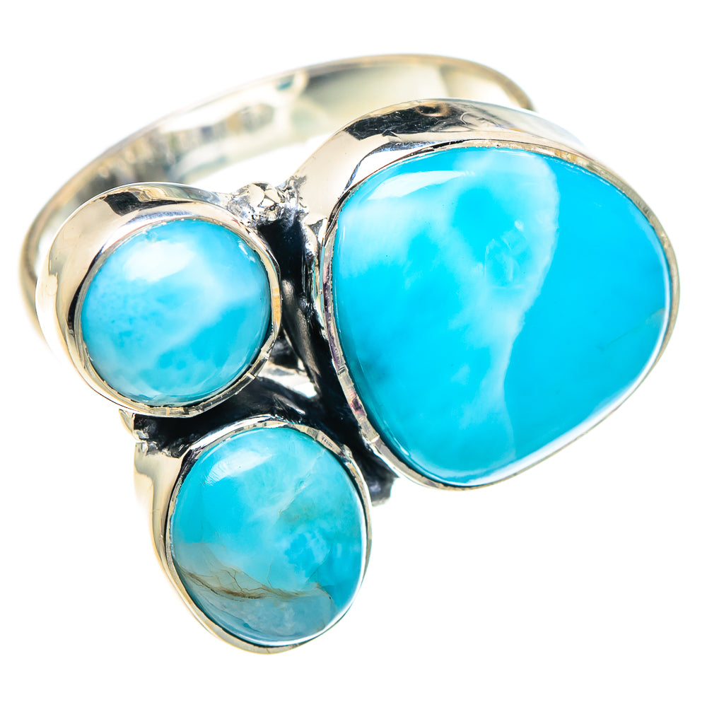 Larimar Rings handcrafted by Anasilvercos - RING93804