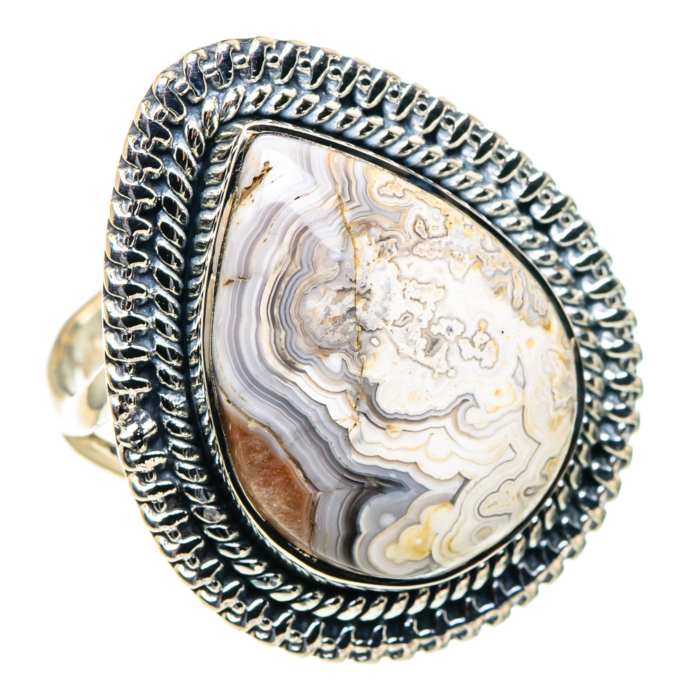 Laguna Lace Agate Rings handcrafted by Anasilvercos - RING93860 - Photo 2
