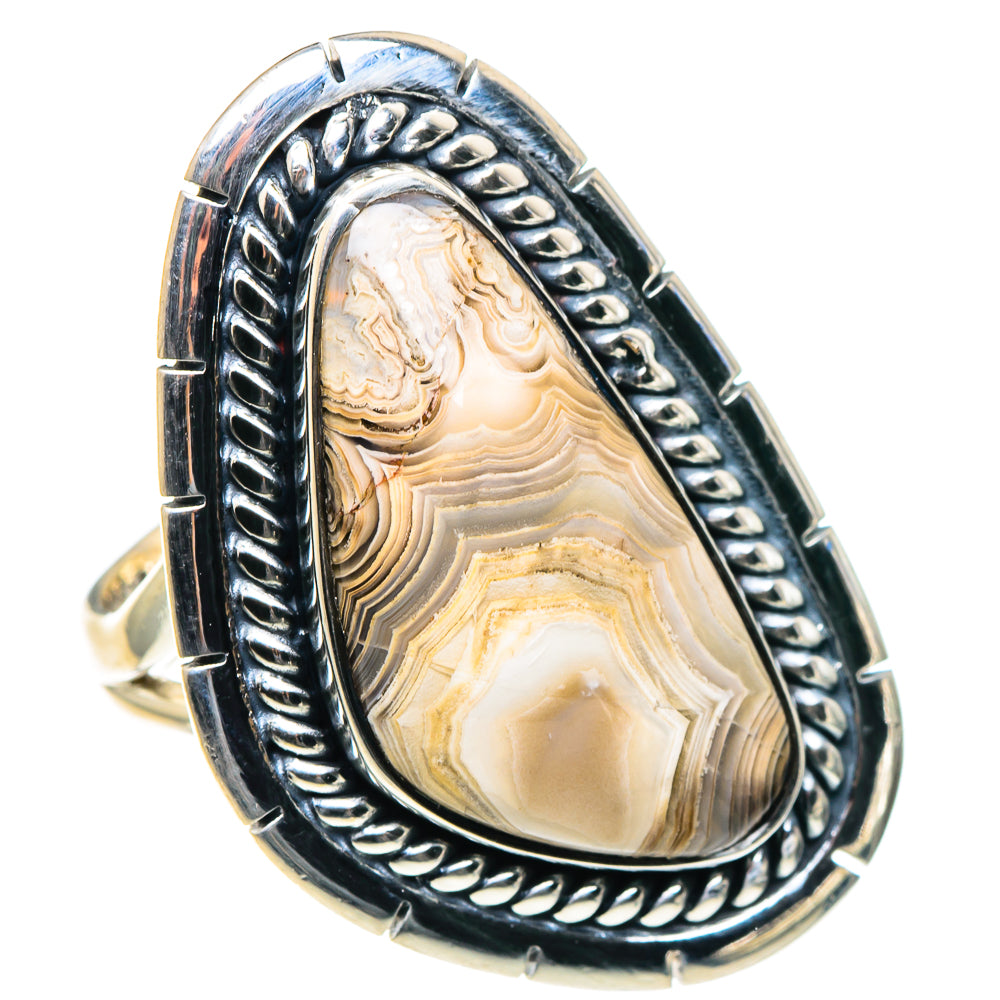 Laguna Lace Agate Rings handcrafted by Anasilvercos - RING93901 - Photo 2