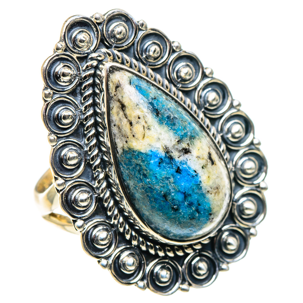 K2 Blue Azurite Rings handcrafted by Anasilvercos - RING93909 - Photo 2