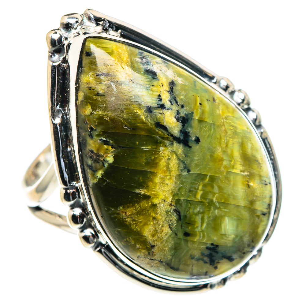 African Green Opal Rings handcrafted by Anasilvercos - RING93912