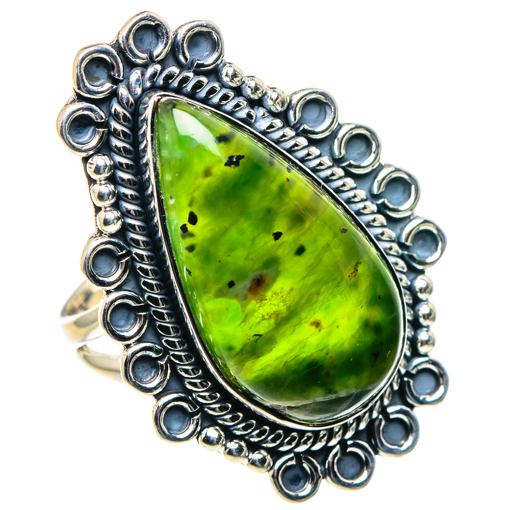 Australian Green Opal Rings handcrafted by Anasilvercos - RING93916
