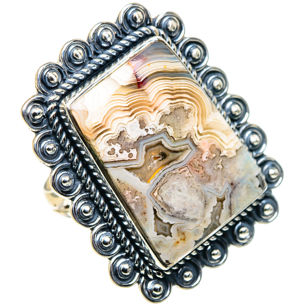Laguna Lace Agate Rings handcrafted by Anasilvercos - RING93921 - Photo 2