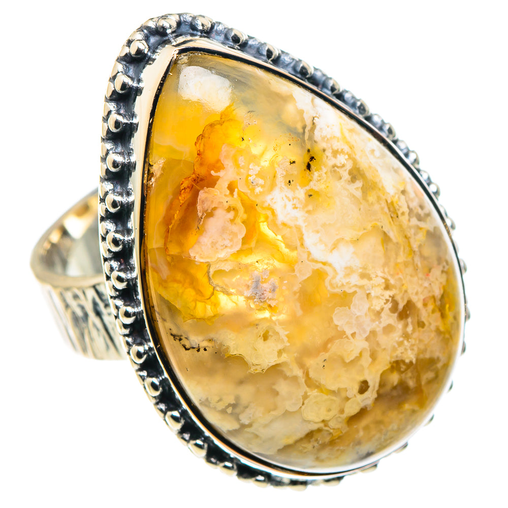 Plume Agate Rings handcrafted by Anasilvercos - RING93924