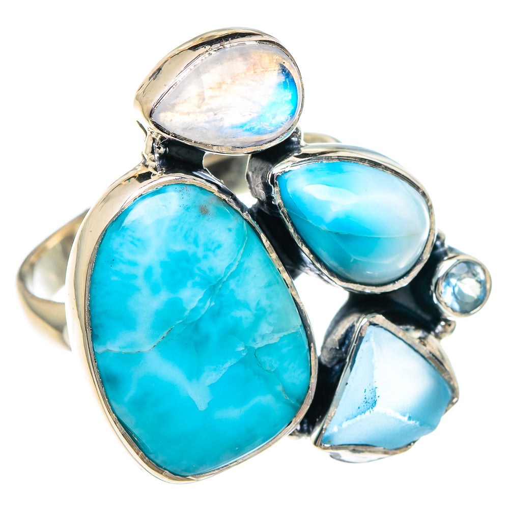 Larimar Rings handcrafted by Anasilvercos - RING93936
