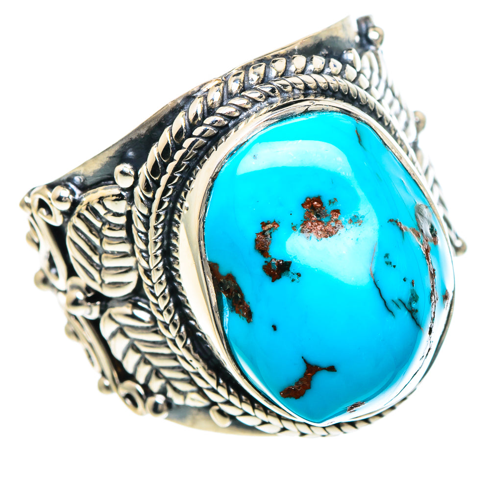 Tibetan Turquoise Rings handcrafted by Anasilvercos - RING93962