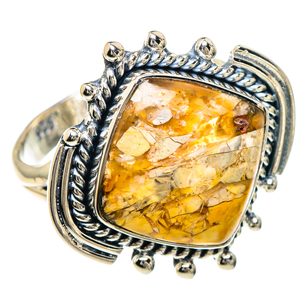 Brecciated Mookaite Rings handcrafted by Anasilvercos - RING93991 - Photo 2