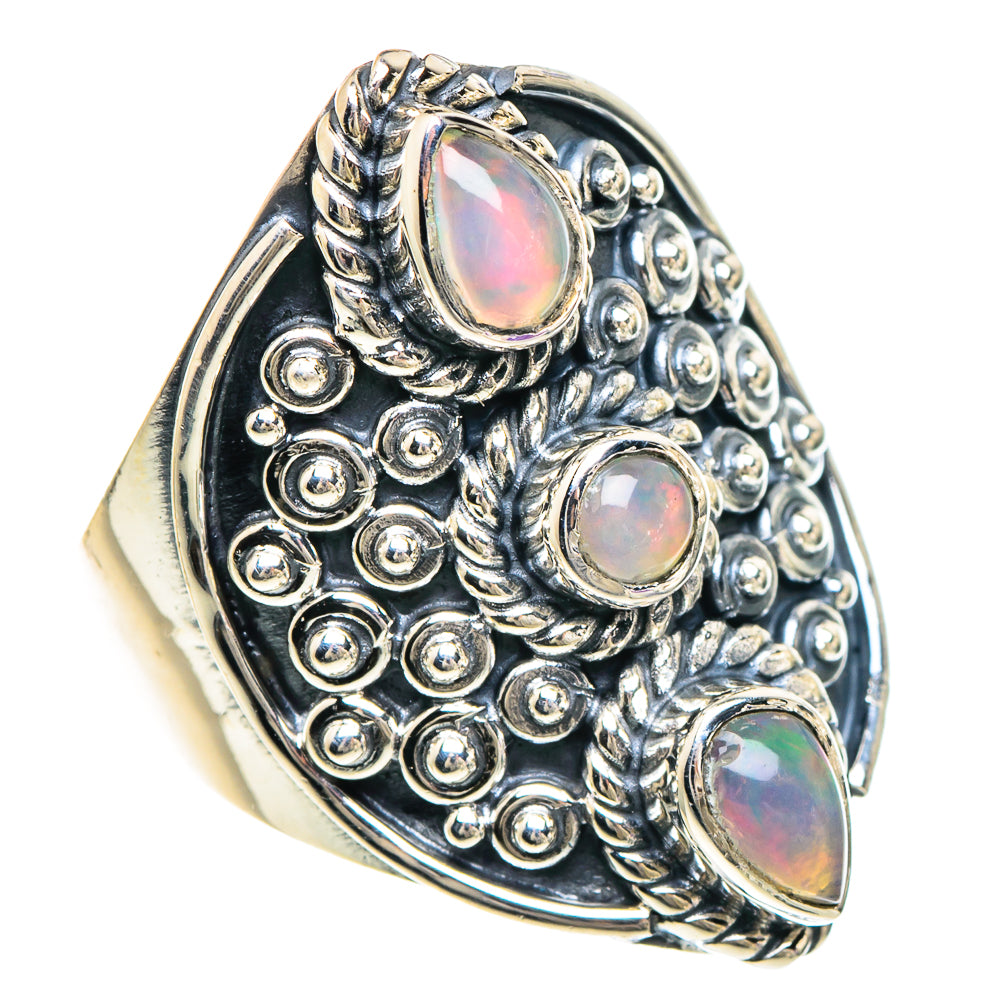Ethiopian Opal Rings handcrafted by Anasilvercos - RING94003