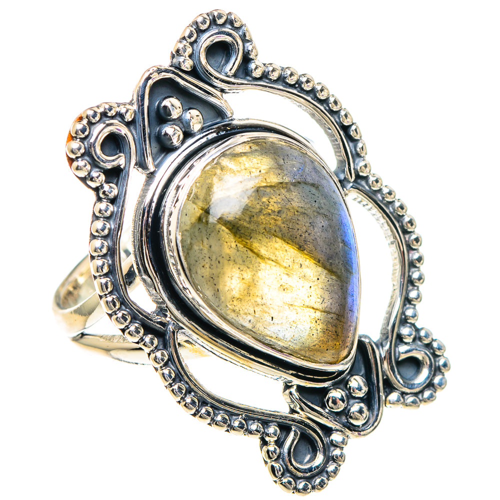 Labradorite Rings handcrafted by Anasilvercos - RING94005