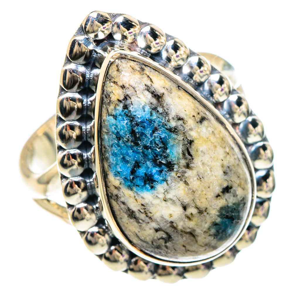 K2 Blue Azurite Rings handcrafted by Anasilvercos - RING94008 - Photo 2