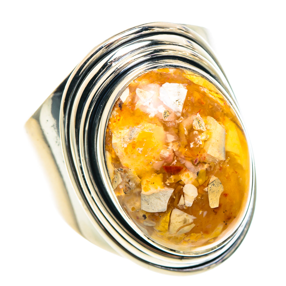 Brecciated Mookaite Rings handcrafted by Anasilvercos - RING94013