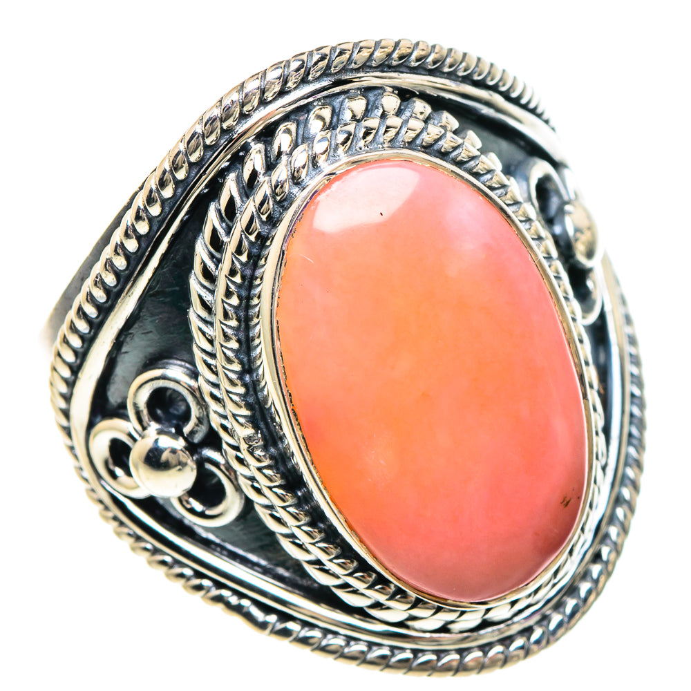Pink Opal Rings handcrafted by Anasilvercos - RING94014