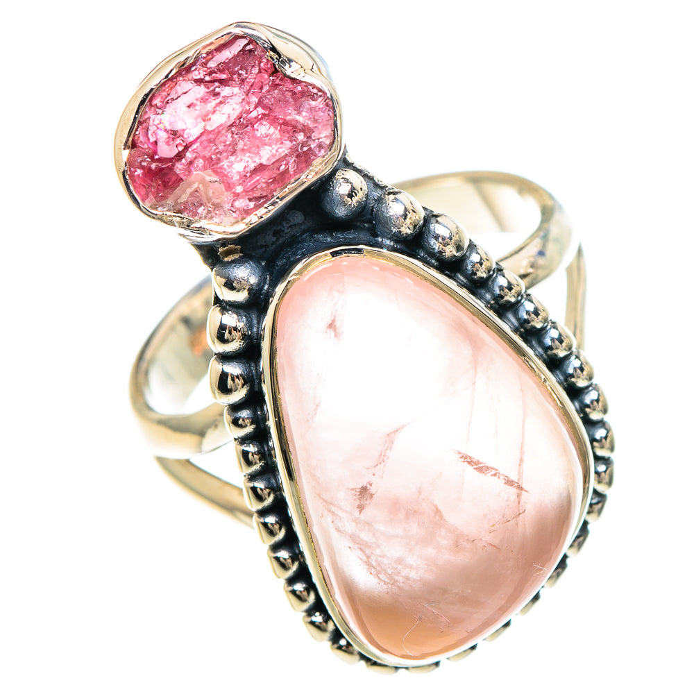 Rose Quartz Rings handcrafted by Anasilvercos - RING94015