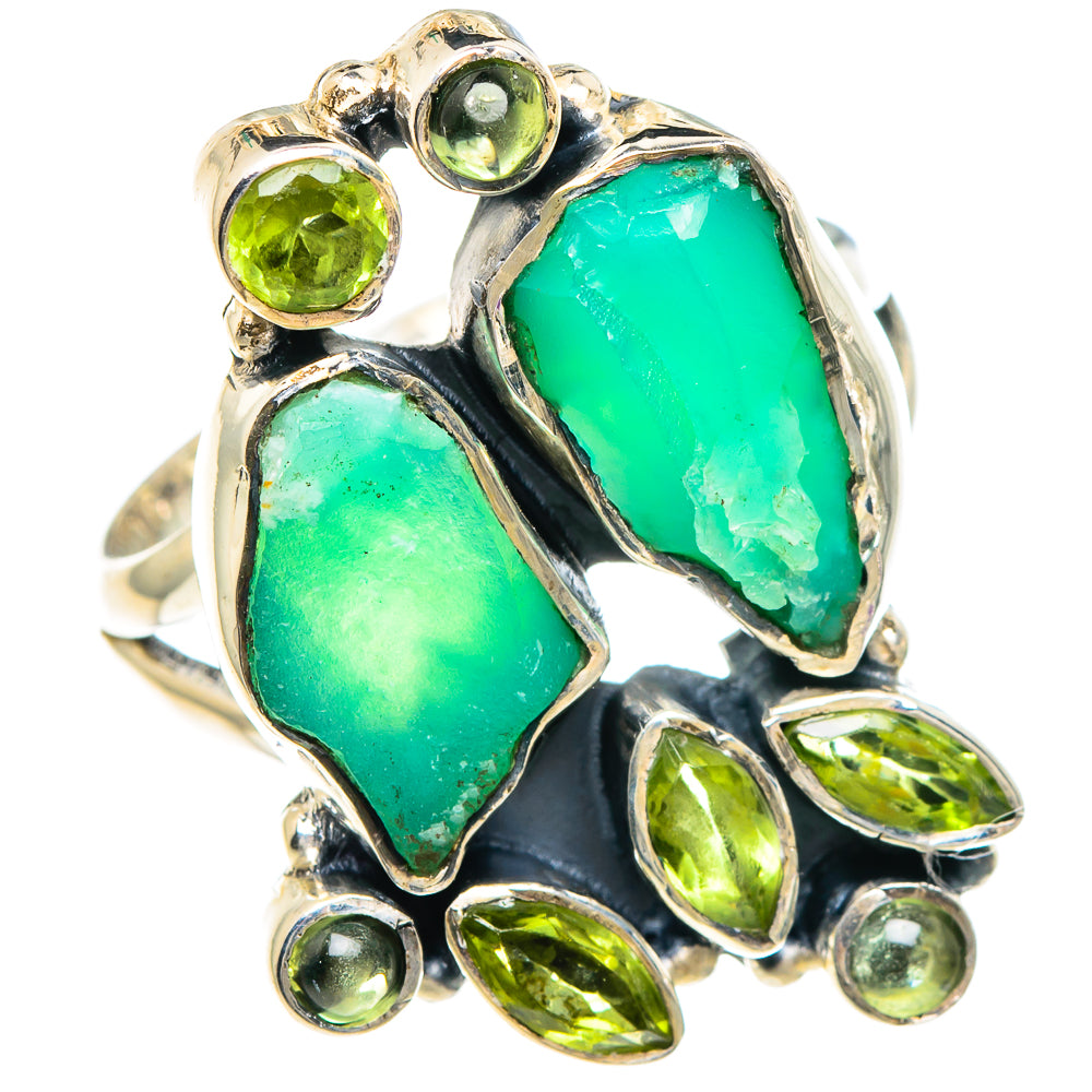 Chrysoprase Rings handcrafted by Anasilvercos - RING94026