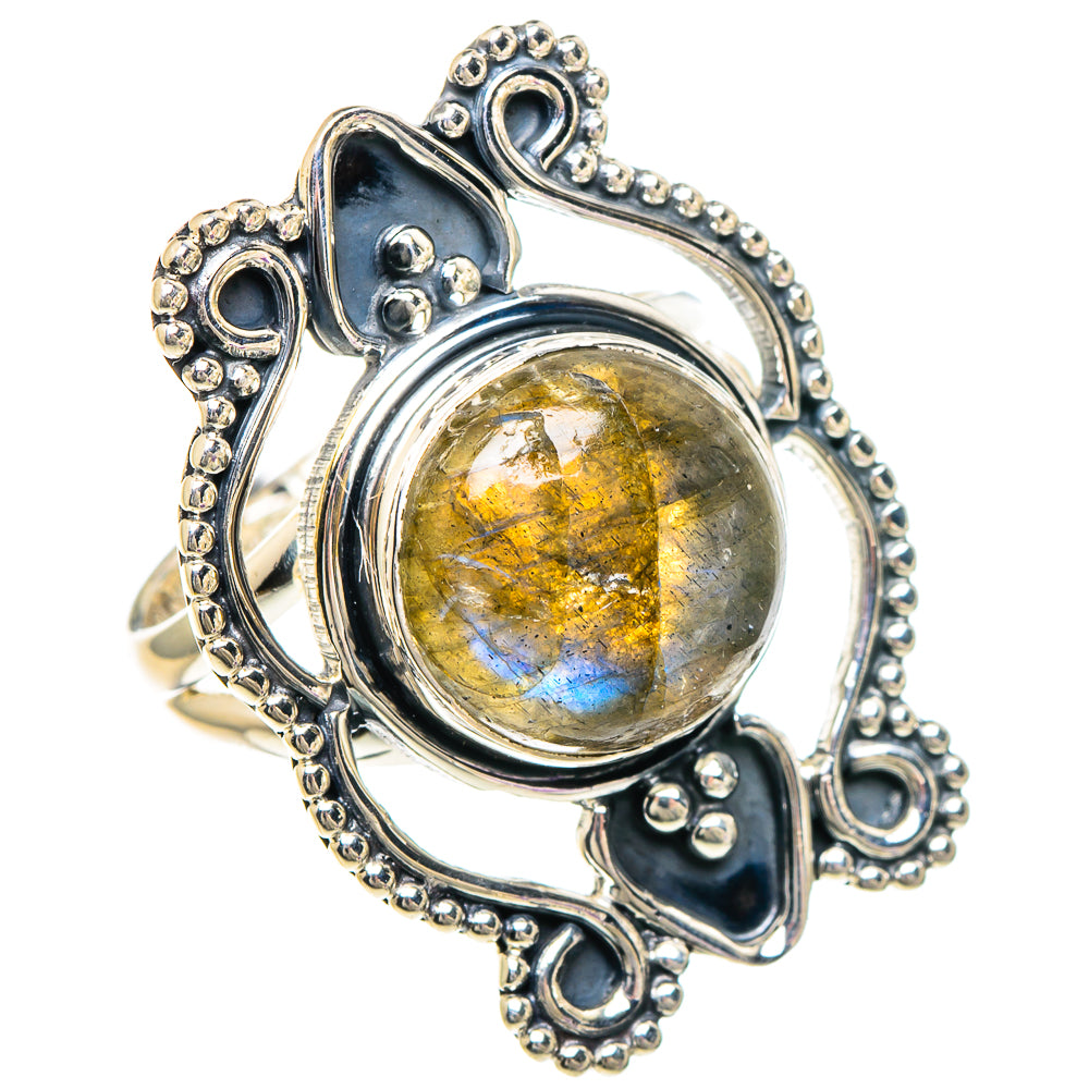 Labradorite Rings handcrafted by Anasilvercos - RING94035