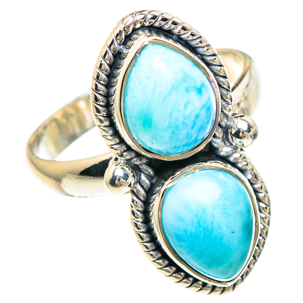 Larimar Rings handcrafted by Anasilvercos - RING94038