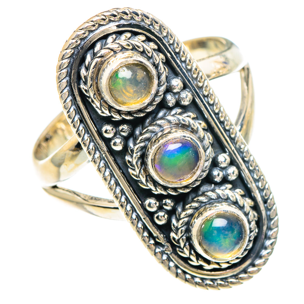 Ethiopian Opal Rings handcrafted by Anasilvercos - RING94055 - Photo 2