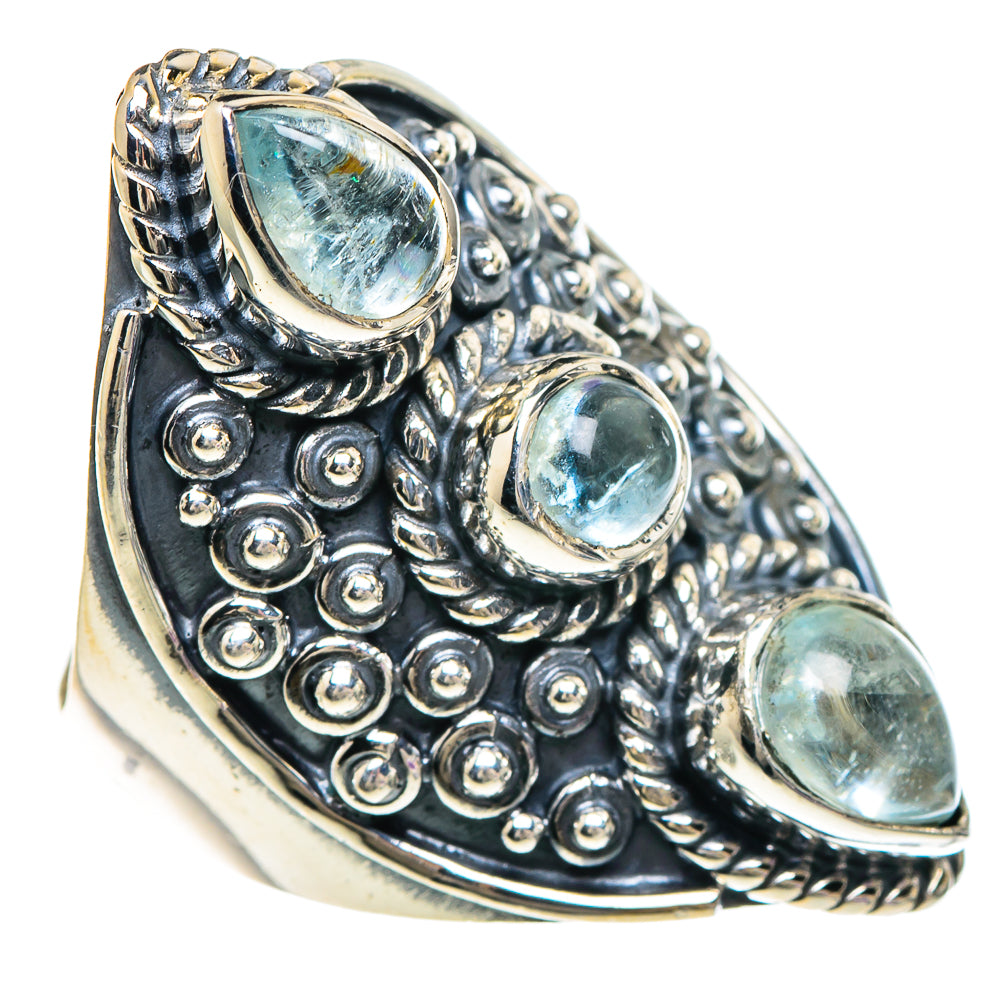 Aquamarine Rings handcrafted by Anasilvercos - RING94062