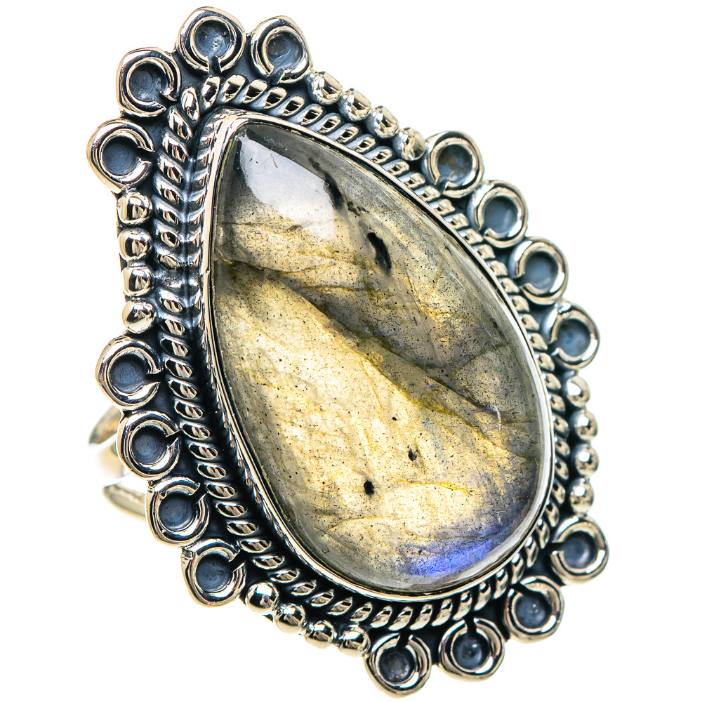 Labradorite Rings handcrafted by Anasilvercos - RING94114 - Photo 2