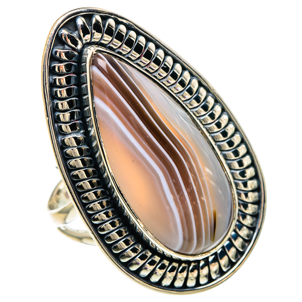 Botswana Agate Rings handcrafted by Anasilvercos - RING94127