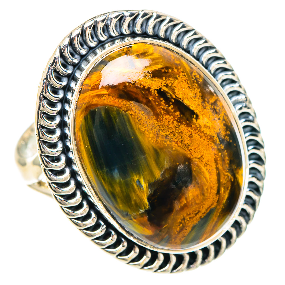 Golden Pietersite Rings handcrafted by Anasilvercos - RING94130