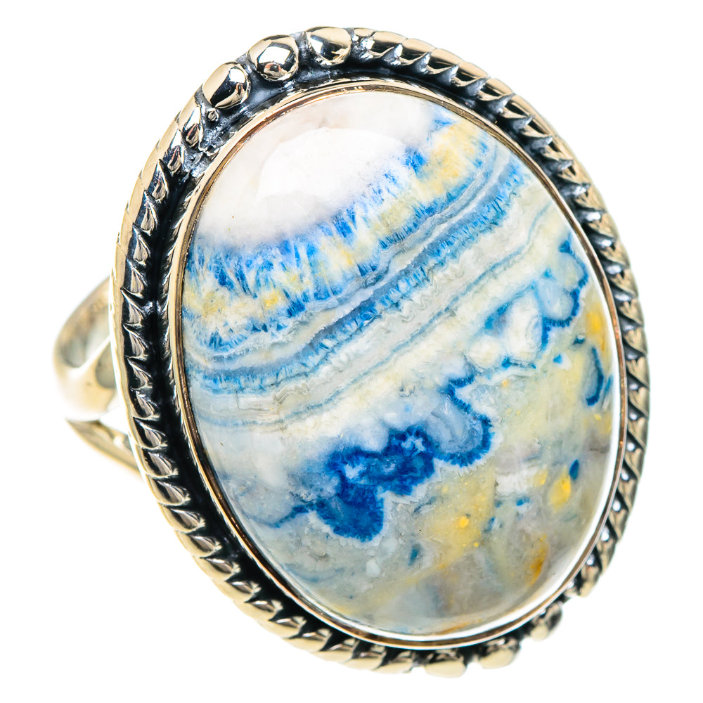 Blue Scheelite Rings handcrafted by Anasilvercos - RING94162