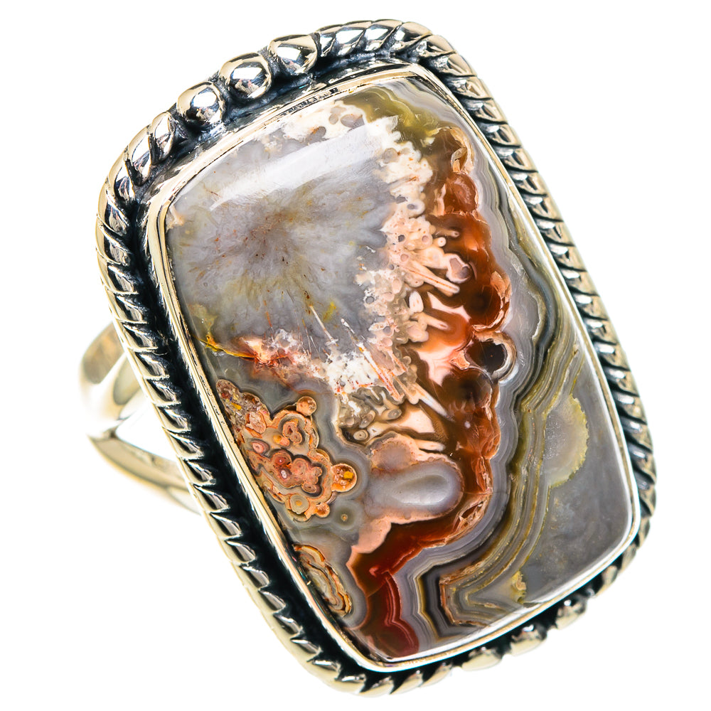 Crazy Lace Agate Rings handcrafted by Anasilvercos - RING94172