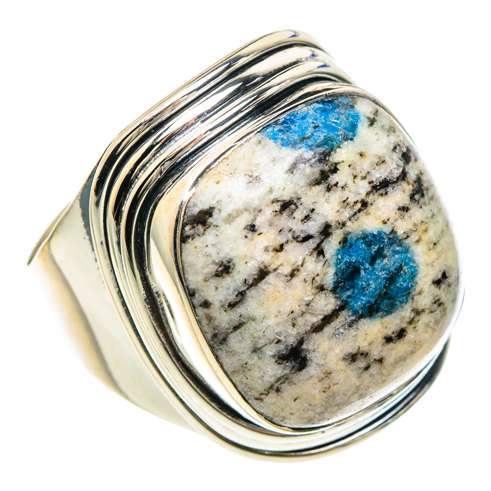 K2 Blue Azurite Rings handcrafted by Anasilvercos - RING94198