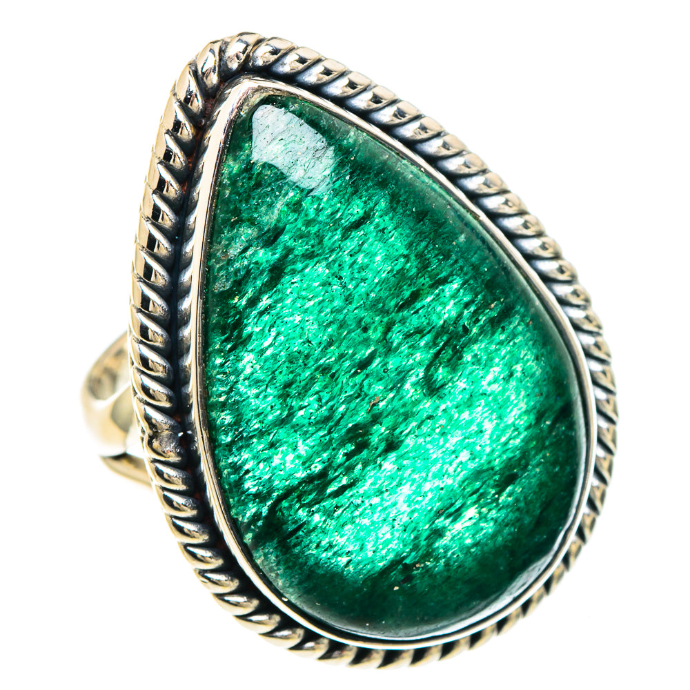 Green Aventurine Rings handcrafted by Anasilvercos - RING94202