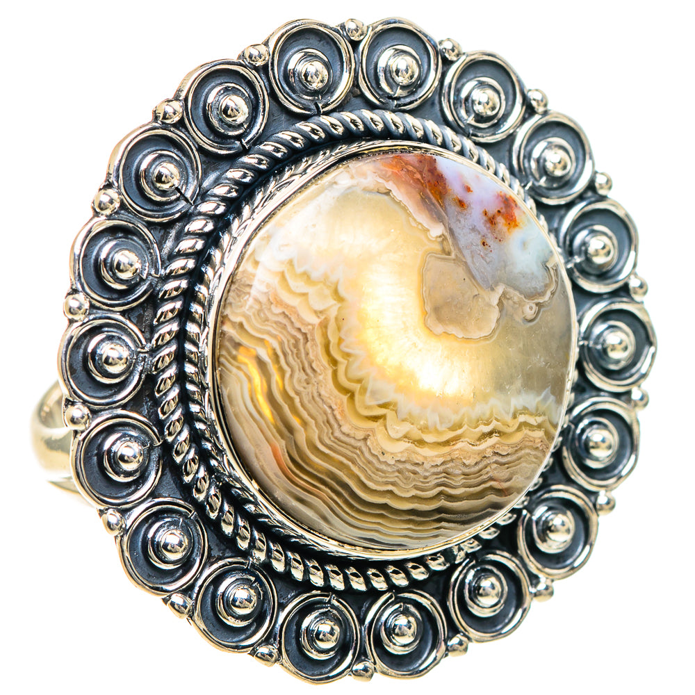 Laguna Lace Agate Rings handcrafted by Anasilvercos - RING94206 - Photo 2