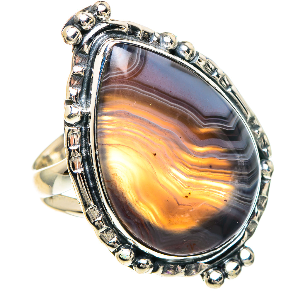 Botswana Agate Rings handcrafted by Anasilvercos - RING94207