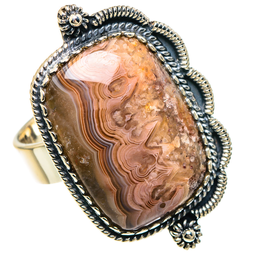 Laguna Lace Agate Rings handcrafted by Anasilvercos - RING94209