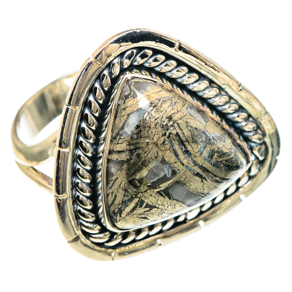 Pyrite Agate Rings handcrafted by Anasilvercos - RING94217 - Photo 2