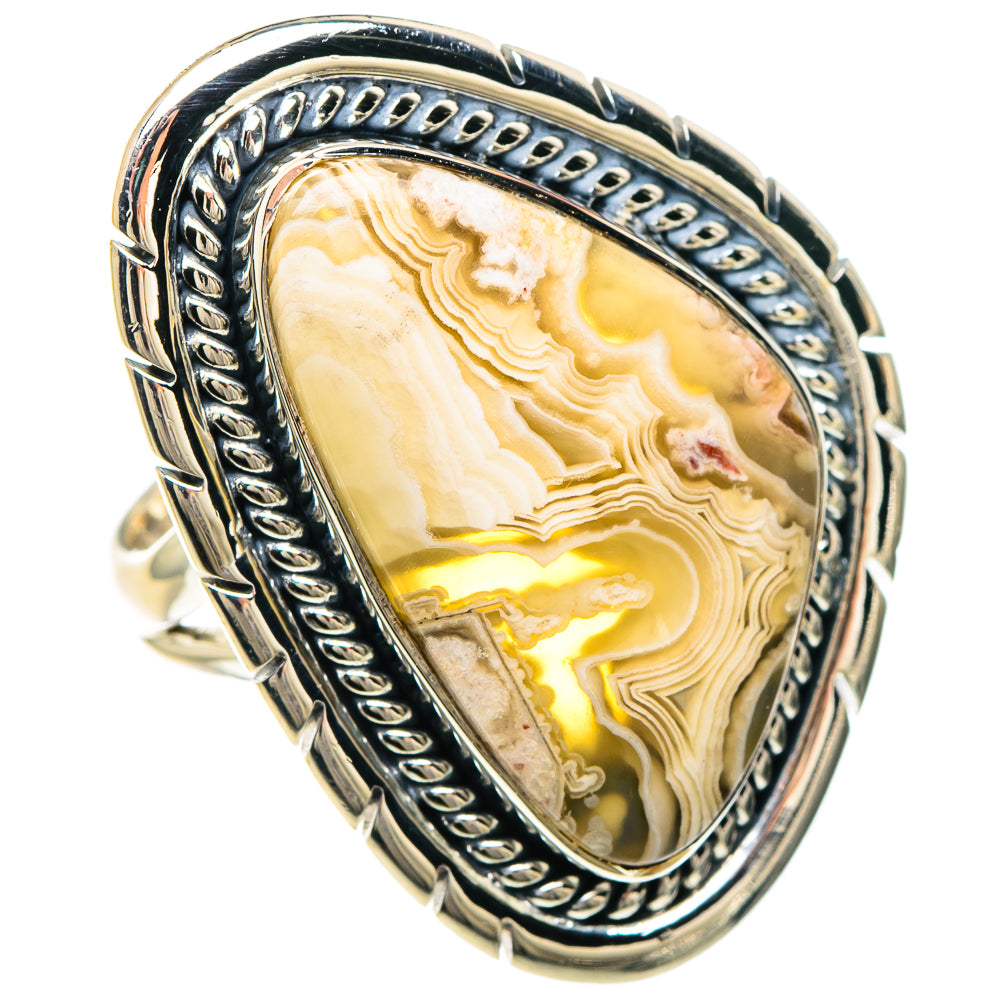 Laguna Lace Agate Rings handcrafted by Anasilvercos - RING94225 - Photo 2