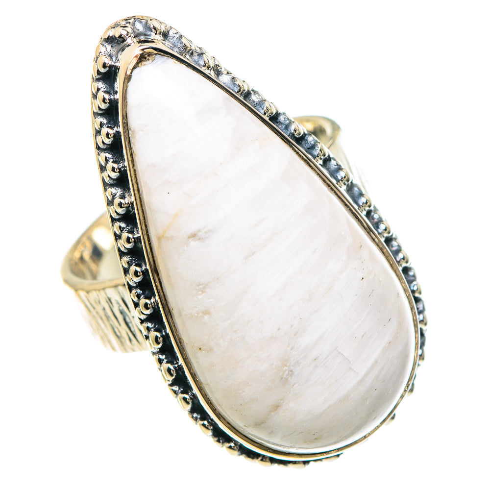 White Scolecite Rings handcrafted by Anasilvercos - RING94227