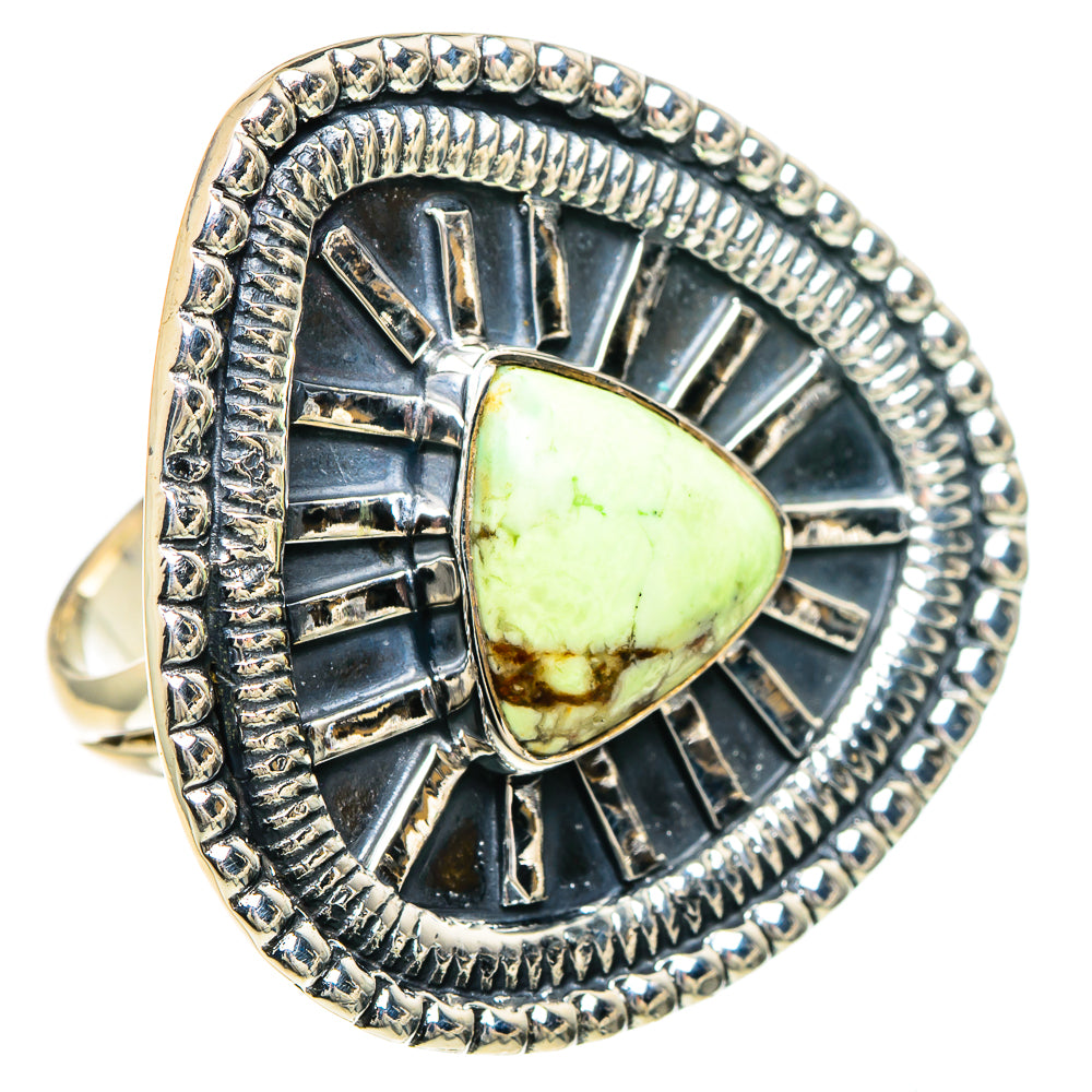 Lemon Chrysoprase Rings handcrafted by Anasilvercos - RING94237 - Photo 2