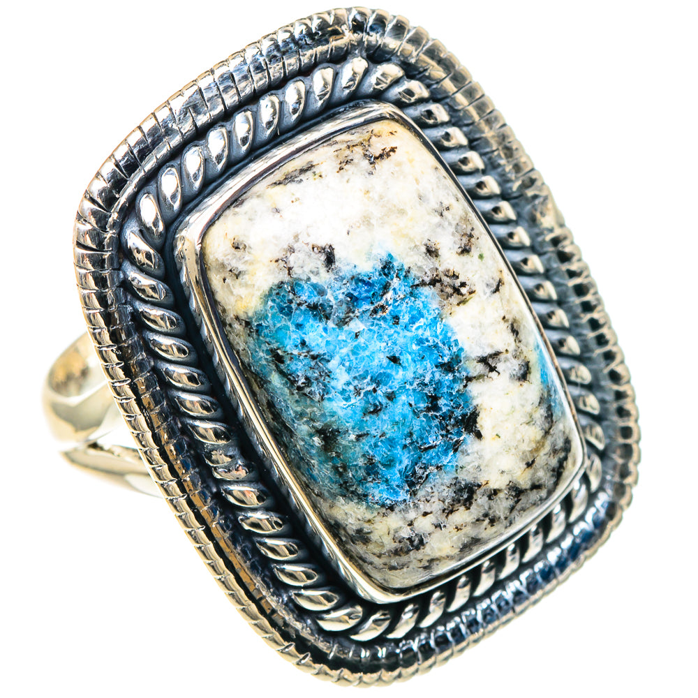 K2 Blue Azurite Rings handcrafted by Anasilvercos - RING94239 - Photo 2