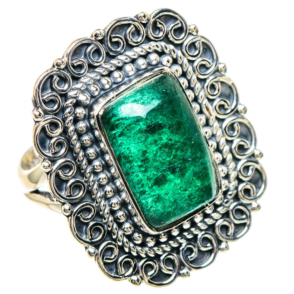 Green Aventurine Rings handcrafted by Anasilvercos - RING94243 - Photo 2