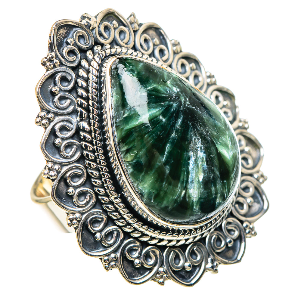 Seraphinite Rings handcrafted by Anasilvercos - RING94244