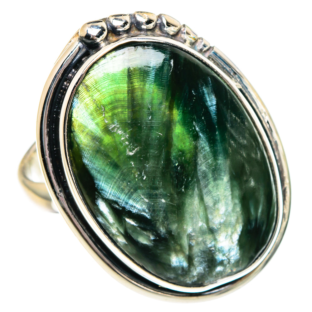 Seraphinite Rings handcrafted by Anasilvercos - RING94283