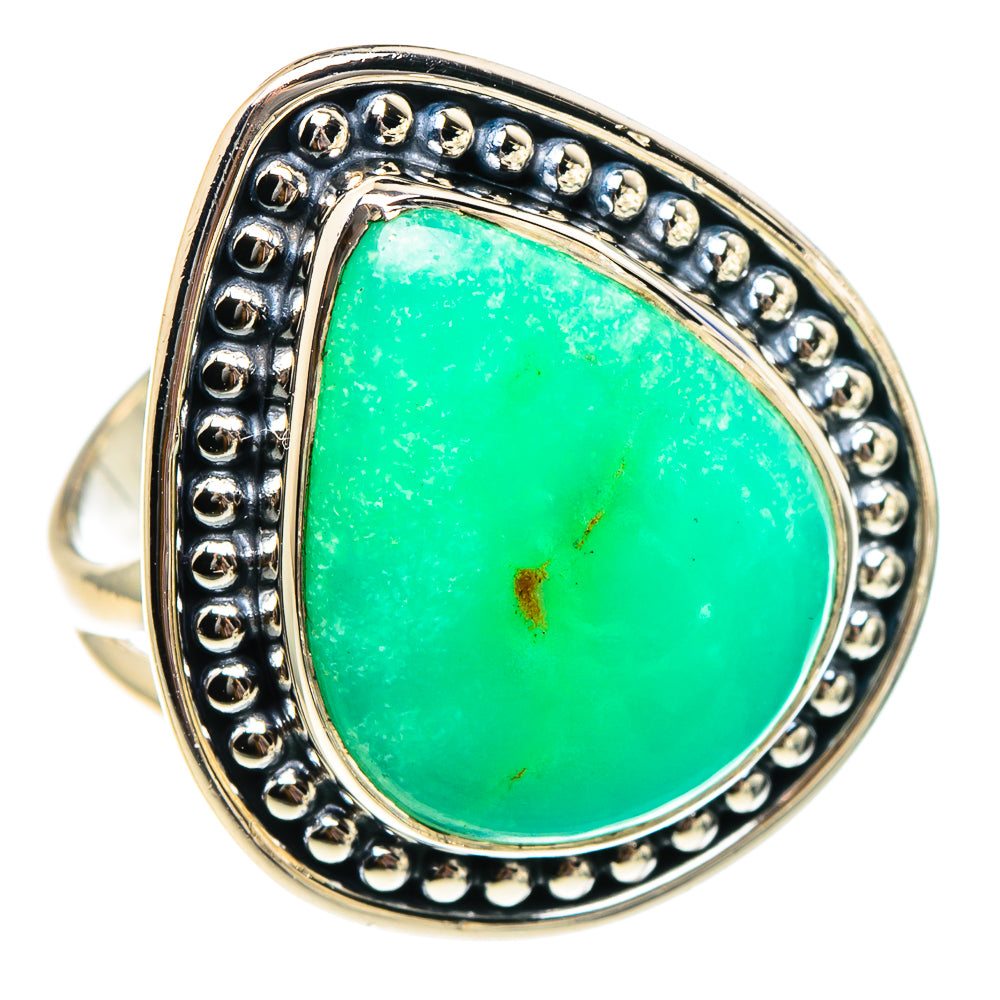 Chrysoprase Rings handcrafted by Anasilvercos - RING94310