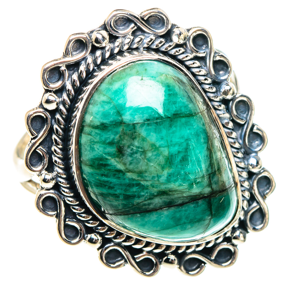 African Green Opal Rings handcrafted by Anasilvercos - RING94312